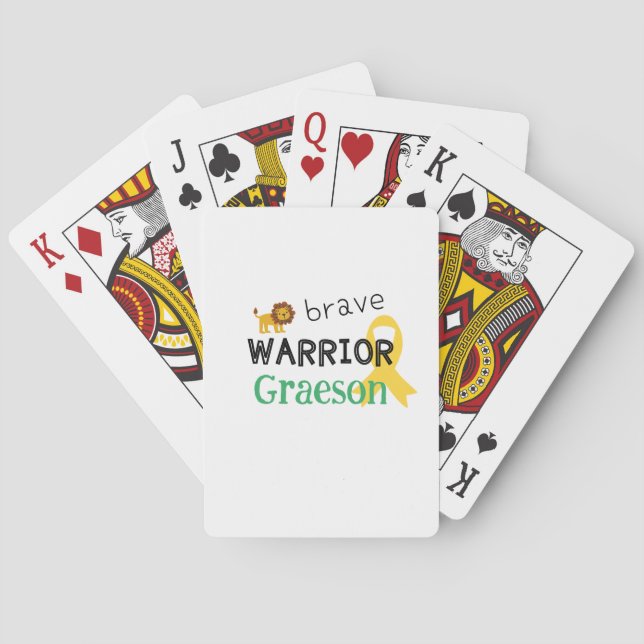 Jeu De Cartes cancer de l'enfance.brave guerrier.Custom PlayingC (dos)