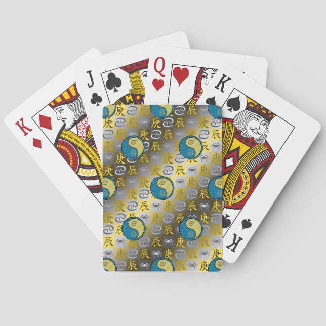 Jeu De Cartes Cancer & Dragon de Métal (dos)