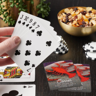 Jeu De Cartes Cancer vintage le symbole zodiaque du crabe