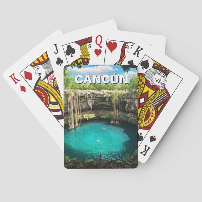 Jeu De Cartes Cancun Mexique Voyage Cenote (dos)