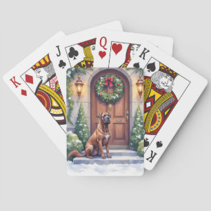 Jeu De Cartes Cane Corso Grande Porte Evergreen Noël Art