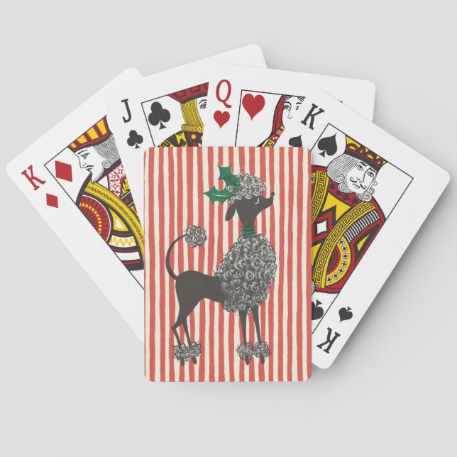 Jeu De Cartes Caniche de Noël (dos)