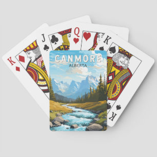 Jeu De Cartes Canmore Canada Travel Art Vintage