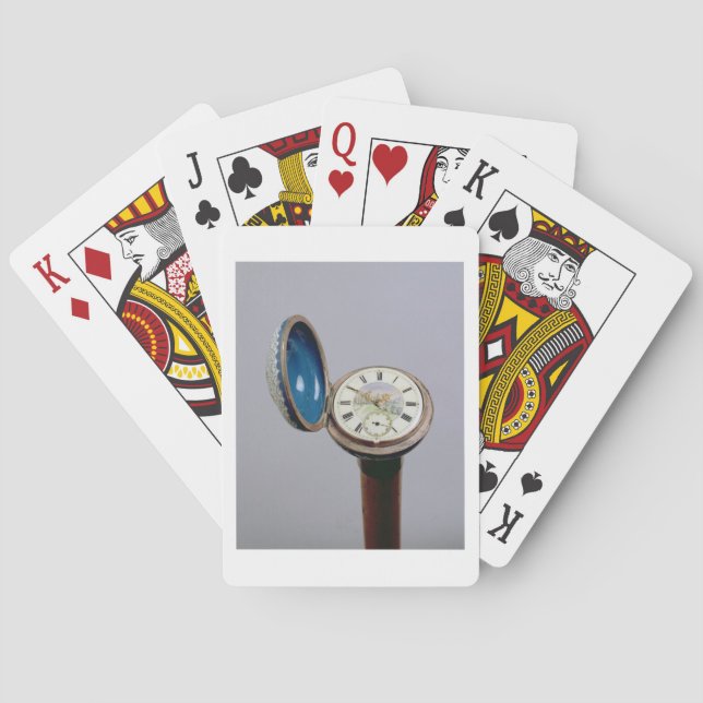 Jeu De Cartes Canne gadget de montre (émail cloisonné) (dos)