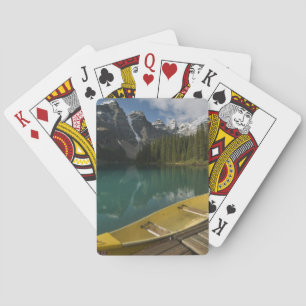 Jeu De Cartes Canot garé à un quai le long du lac Moraine, Banff