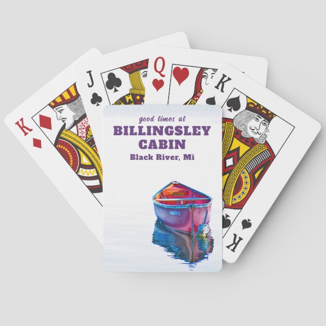 Jeu De Cartes Canot rouge bons temps (dos)