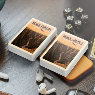 Jeu De Cartes Canyon noir vintage du parc national Gunnison