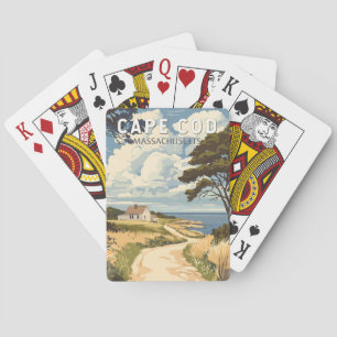 Jeu De Cartes Cape Cod Massachusetts Voyage Art Vintage