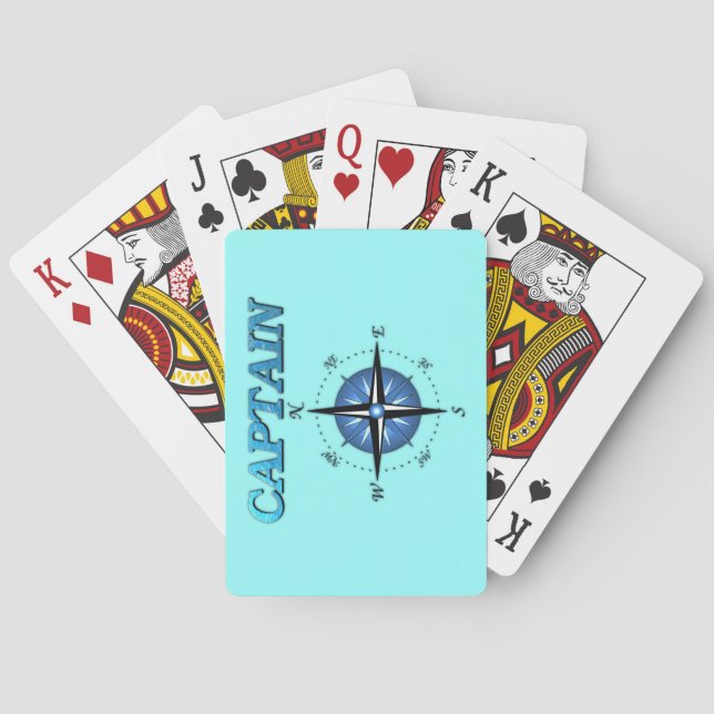 Jeu De Cartes Capitaine Et Rose Compass (dos)