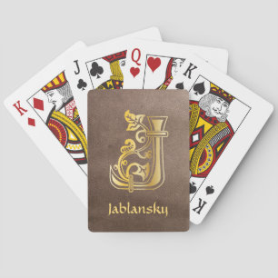 Jeu De Cartes Capitale décorative botanique médiévale J