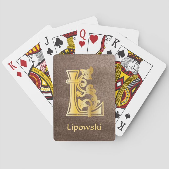 Jeu De Cartes Capitale décorative botanique médiévale L (dos)