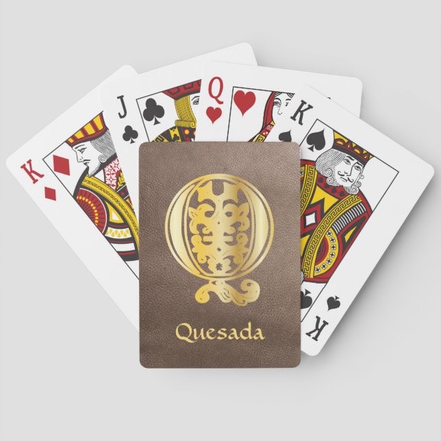 Jeu De Cartes Capitale décorative botanique médiévale Q (dos)