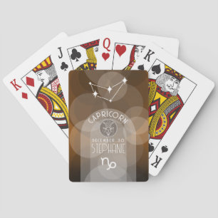 Jeu De Cartes Capricorn Personnalisé Anniversaire Zodiac - Desig