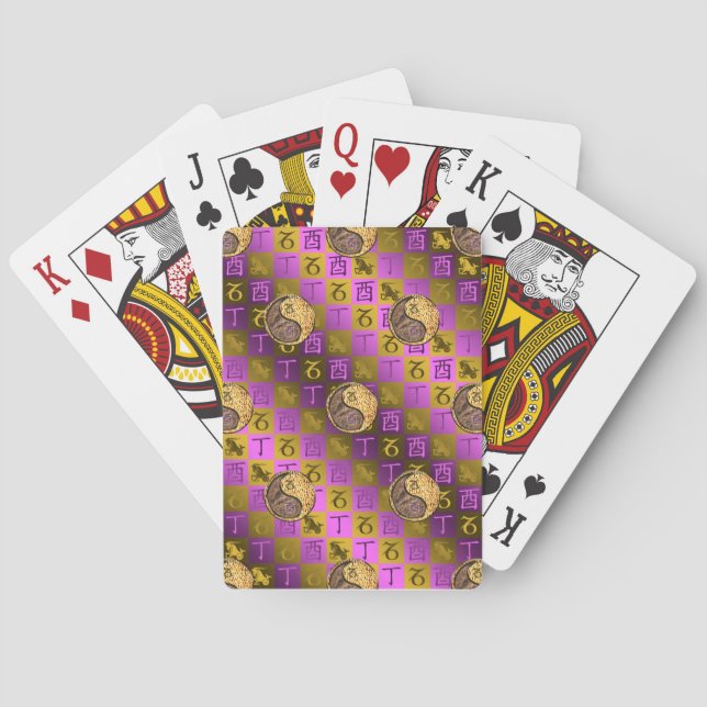 Jeu De Cartes Capricorne & Coq de feu (dos)