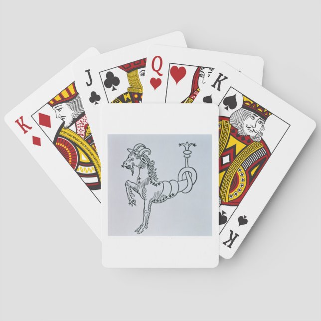 Jeu De Cartes Capricorne (la chèvre) une illustration du 'Poe (dos)