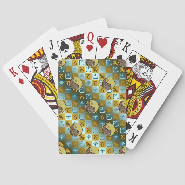 Jeu De Cartes Capricorne & Serpent de Métal (dos)