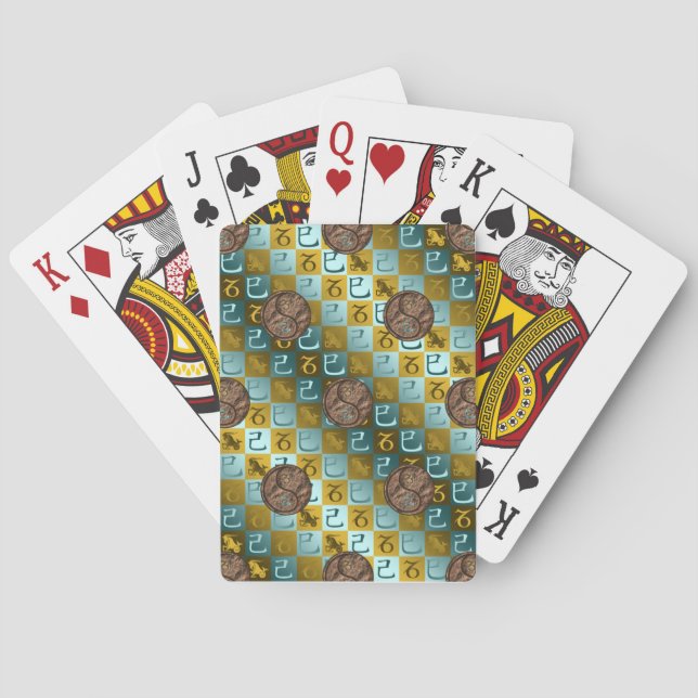 Jeu De Cartes Capricorne & Serpent de terre (dos)