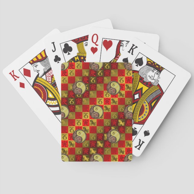 Jeu De Cartes Capricorne & Tigre de Métal (dos)