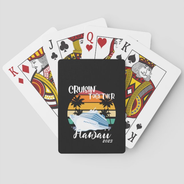 Jeu De Cartes Caraibes Croisière 2025Famille amis Groupe Voyage (dos)