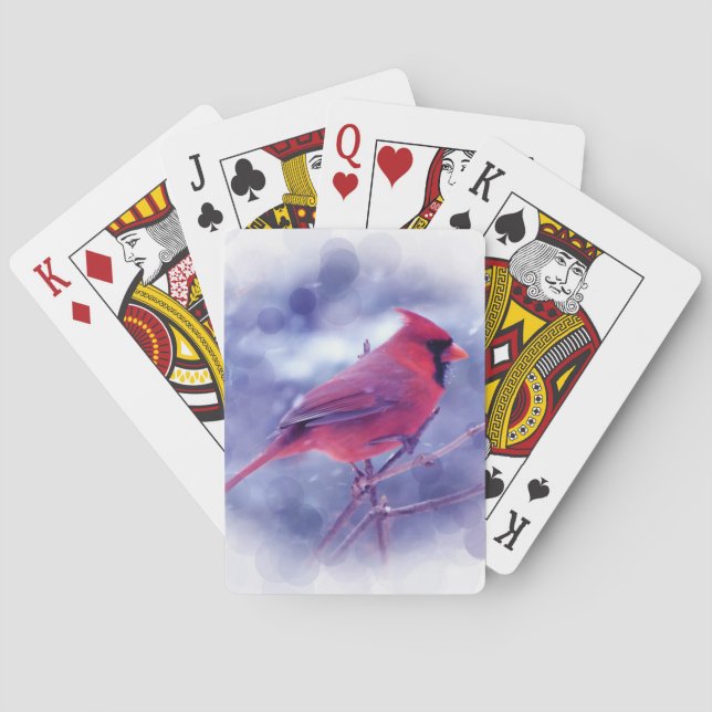 Jeu De Cartes Cardinal rouge au Blizzard (dos)