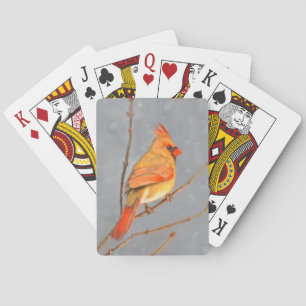 Jeu De Cartes Cardinal sur la peinture de branche - Art original