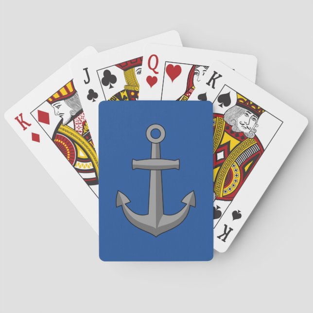 Jeu De Cartes Caricature Ancre de bateau (dos)