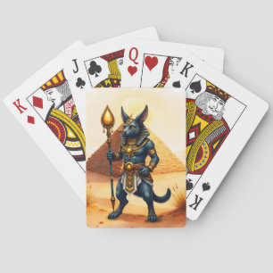 Jeu De Cartes Caricature Anubis - Dieu égyptien de l'après-vie