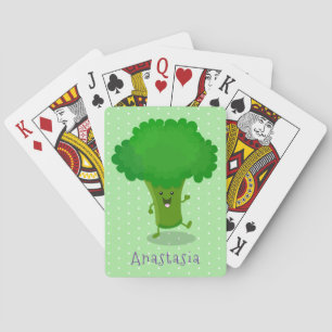 Jeu De Cartes Caricature de brocoli dansant Cute kawaii