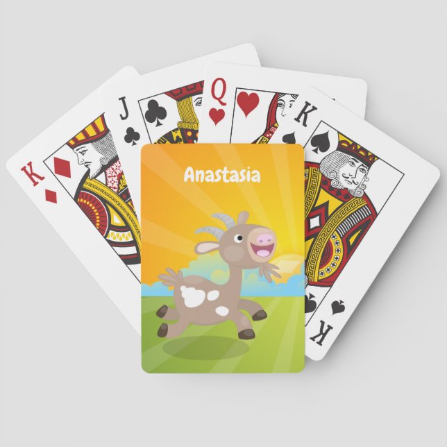 Jeu De Cartes Caricature de chèvre billy joyeux (dos)