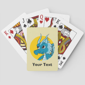 Jeu De Cartes Caricature de dragon bleu personnalisée Jouer des