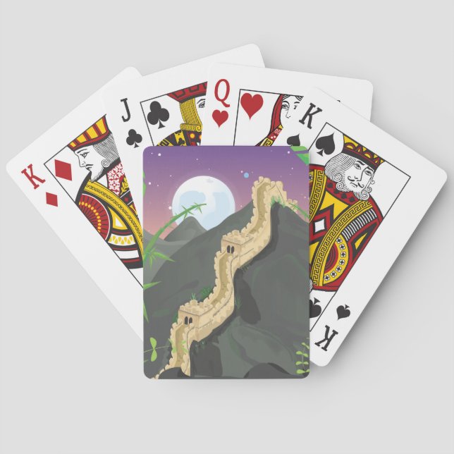 Jeu De Cartes Caricature de la Grande Muraille de Chine (dos)