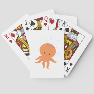 Jeu De Cartes Caricature de la pieuvre mignonne