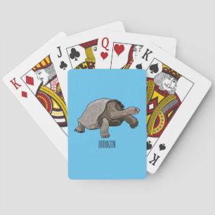 Jeu De Cartes Caricature de la tortue des Galapagos