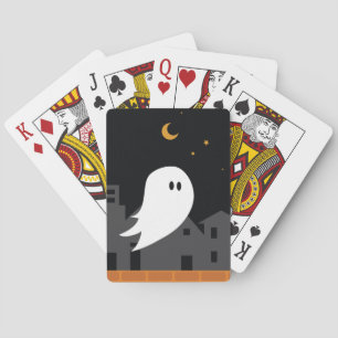 Jeu De Cartes Caricature de la ville fantôme éffrayante hallowee