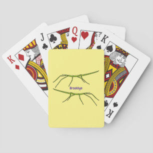 Jeu De Cartes Caricature de mignon rouge vert avec des visages h