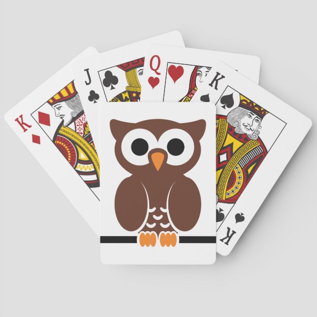 Jeu De Cartes Caricature de Owl (dos)