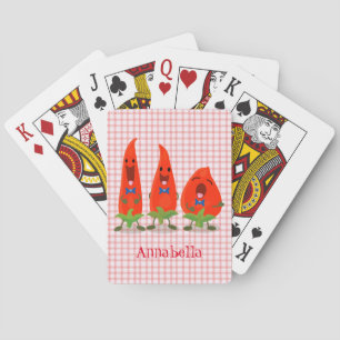 Jeu De Cartes Caricature de piments chantants mignons