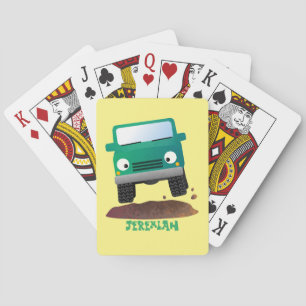 Jeu De Cartes Caricature de voiture 4 X4 hors route