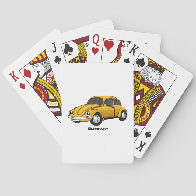 Jeu De Cartes Caricature de voiture classique (dos)