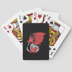 Jeu De Cartes Caricature Dragon Rouge