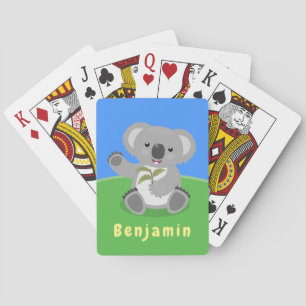 Jeu De Cartes Caricature joyeux koala agitant