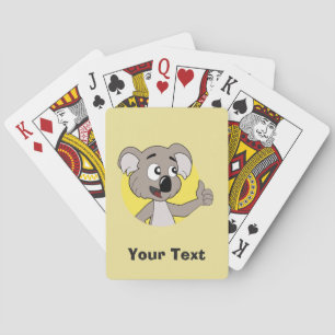 Jeu De Cartes Caricature personnalisée de l'ours Koala Jouer aux