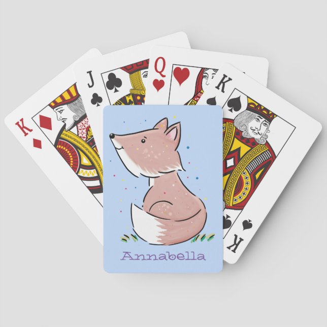 Jeu De Cartes Caricature pour bébé renard (dos)