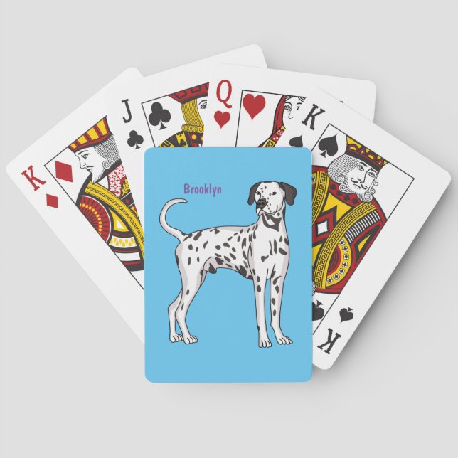 Jeu De Cartes Caricature pour chien dalmate (dos)