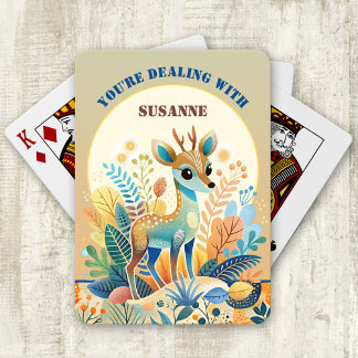 Jeu De Cartes Caricature pour enfants Deer Deer Jouer des cartes