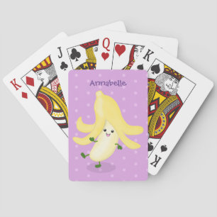 Jeu De Cartes Caricature sur la banane de Cute kawaii