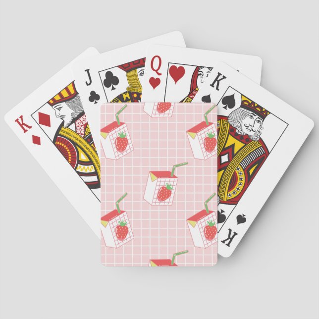 Jeu De Cartes Caricatures de Lait de fraise : Motif (dos)