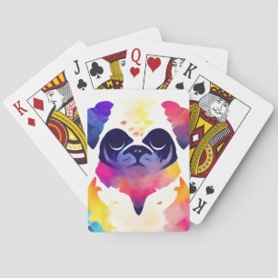 Jeu De Cartes Carlin Chien Nature sauvage Couleurs animales Pein