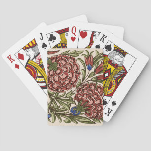 Jeu De Cartes Carnation Carrelage Fleur Antique Art Rustique