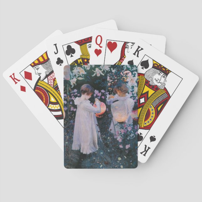 Jeu De Cartes Carnation Lily Lily Rose John Singer Sargent Art (dos)